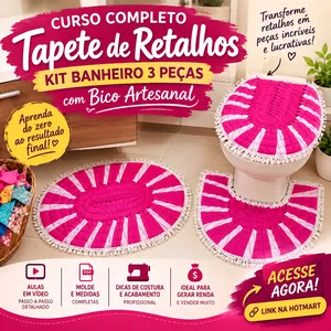 TAPETE DE BICO - CURSO FABRINA - FAÇA VOCÊ MESMA 