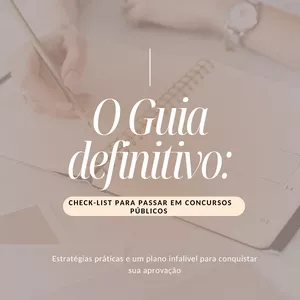 Imagem de capa para o Curso online Check-list para passar em concursos públicos 