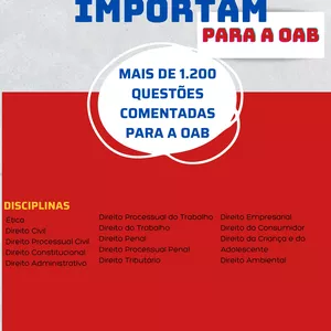 Imagem de capa para o Ebook QUESTÕES COMENTADAS QUE IMPORTAM PARA OAB