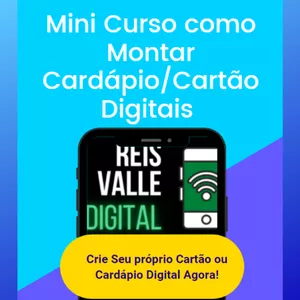 Imagem de capa para o Curso online Mini Curso como Montar Cardápio/Cartão Digitais
