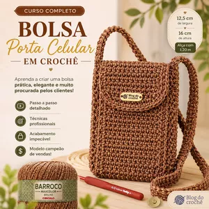 Imagem do curso Bolsa Porta Celular em Crochê
