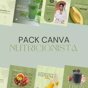 Imagem de capa para o Curso online Pack 10 templates Templates Exclusivos para Canva | Nutricionista