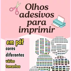 Imagem de capa para o Ebook Olhos adesivos para imprimir 