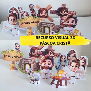 Imagem de capa para o Ebook RECURSO VISUAL 3D PÁSCOA CRISTÃ 