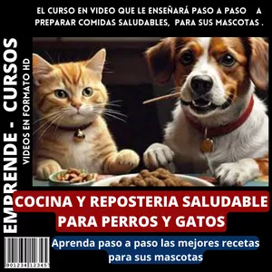 Imagen de portada para Curso online COCINA Y REPOSTERIA SALUDABLE PARA PERROS Y GATOS + BONUS 