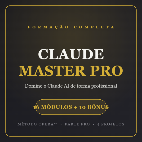 Imagem do curso CLAUDE MASTER PRO™ — Formação Completa em Claude AI