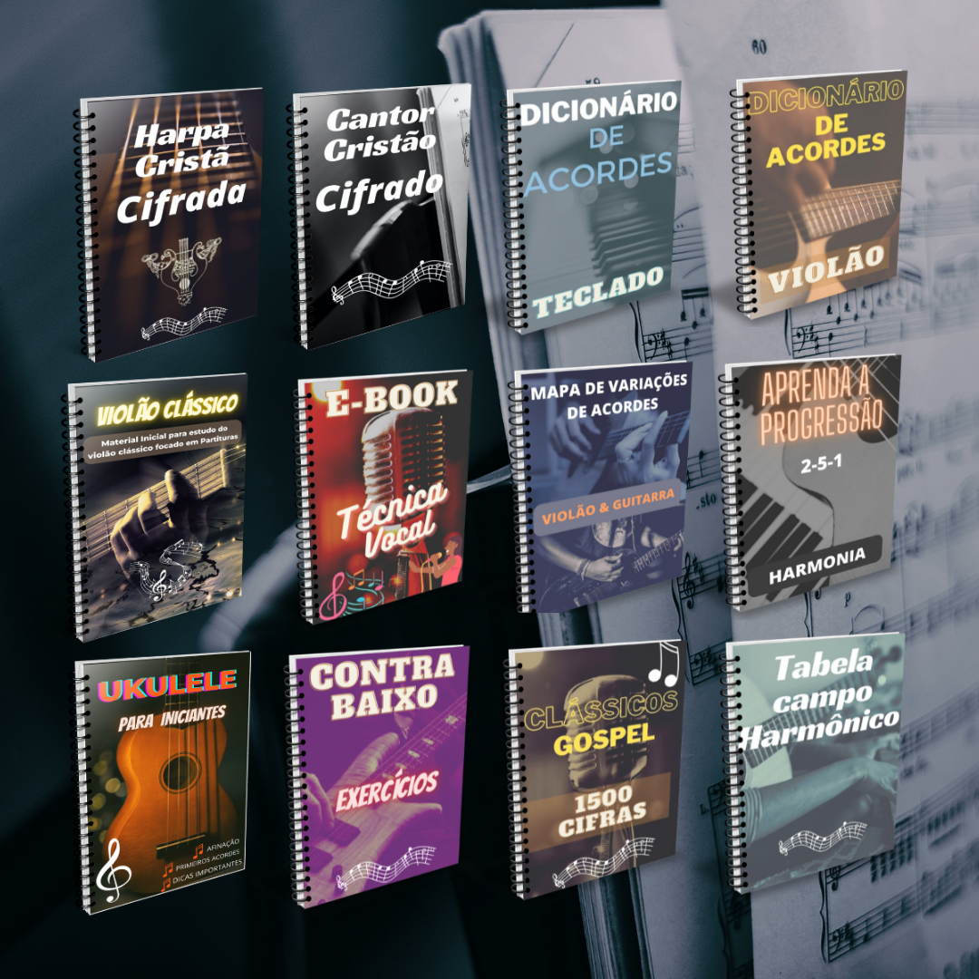 Imagem do curso Coletânea Gospel para Músicos com 12 E-books