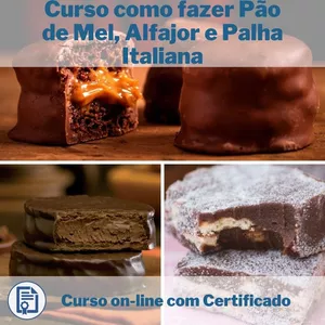Curso Curso de como fazer Pão de Mel, Alfajor e Palha Italiana