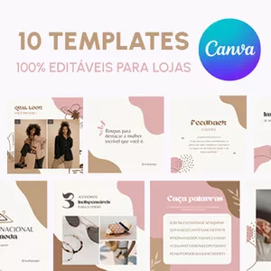 Imagem de capa para o Ebook Canva templates para loja
