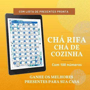 Imagem principal do produto Chá Rifa - Chá de Cozinha - Azul - Com Lista de Presentes