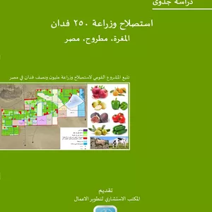 Imagem principal do produto دراسة جدوى استصلاح وزراعة مساحة 230 فدان المغرة، مطروح، مصر