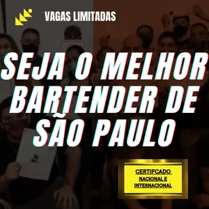 Imagem de capa para o Evento presencial Seja o melhor bartender de São Paulo ( São Paulo - 11/05 e 12/05)