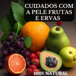 Imagem de capa para o Ebook Cuidados com a Pele Frutas e Ervas 100% Natural