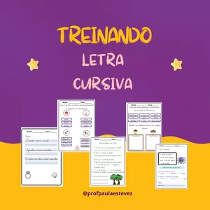 Imagem de capa para o Ebook Atividade letra cursiva - caligrafia