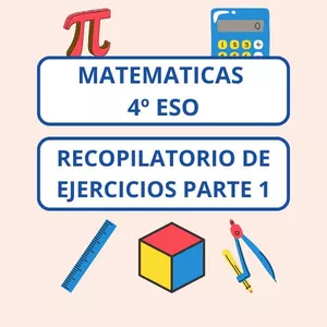Imagen de portada para Ebook Matemáticas 4º Eso Recopilatorio de Ejercicios Parte 1