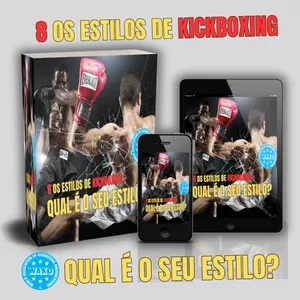 Imagem de capa para o Ebook "Os 8 Estilos Oficiais do Kickboxing – Guia Completo 2025 (WAKO)"