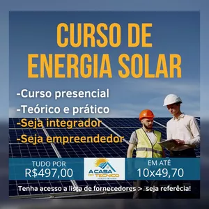 Imagem de capa para o Evento presencial Curso completo de Energia Solar
