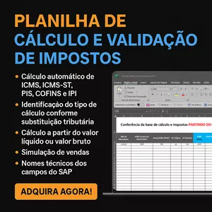 Imagem de capa para o Ebook Planilha Inteligente para Cálculo e Validação de Impostos