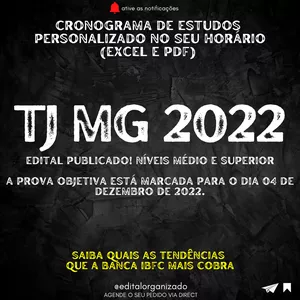 Imagem de capa para o Ebook PLANO DE ESTUDOS TJMG 2022 - AJAJ (PRONTO)