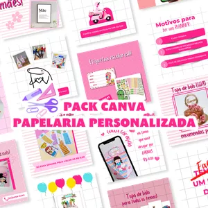 Imagem do curso PACK CANVA PAPELARIA PERSONALIZADA