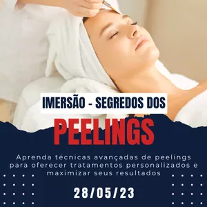 Imagem de capa para o Evento online Imersão em Peelings - Aprenda técnicas avançadas de peelings para oferecer tratamentos personalizados e maximizar seus resultados