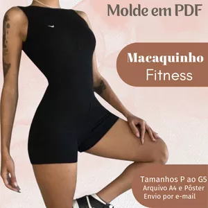 Imagem de capa para o Ebook MOLDE EM PDF MACAQUINHO FITNESS 