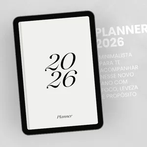 Imagem de capa para o Ebook Planner 2026 - capa bege