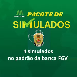 Imagem de capa para o Ebook Pacote de 4 simulados para investigador de Minas Gerais no padrão