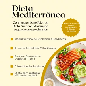Imagem de capa para o Ebook Dieta Mediterrânea - A Dieta Número 1 no mundo!!!