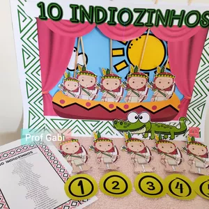 Imagem de capa para o Ebook Teatrinho: 10 indiozinhos 