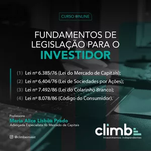 Imagem de Curso de Fundamentos de Legislação para Investidores criado por Climbe Investimentos Independentes na hotmart