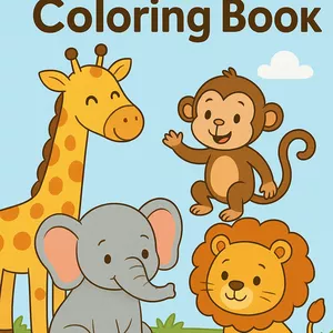 Cover image for Ebook ANIMALS COLORING ENGLISH BOOK 