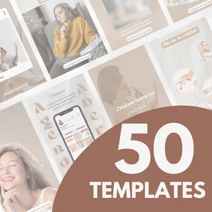 Imagem de capa para o Curso online Pack de 50 Artes no Canva - Story para Estética