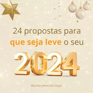 Imagem de capa para o Curso online 24 propostas para um 2024 mais leve