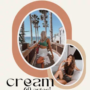 Imagem de capa para o Curso online Pack Cream - Canva. 2022 @trzpresets