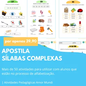 Imagem de capa para o Ebook Apostila Sílabas Complexas