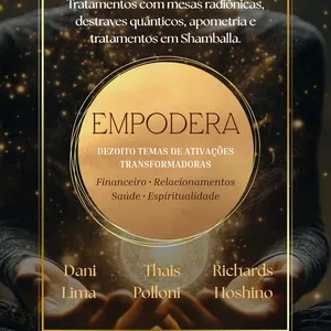 Imagem de capa para o Curso online EMPODERA I :  sessões energéticas/espirituais para você melhorar sua vida, a nível financeiro, amoroso e espiritual!!!