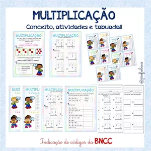 Imagem de capa para o Ebook Multiplicação: Atividades, conceito e tabuada