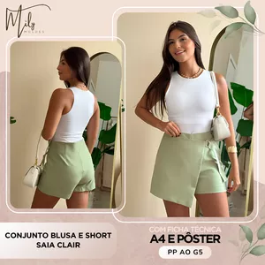 Imagem de capa para o Ebook Conjunto Blusa e Short Saia Clair