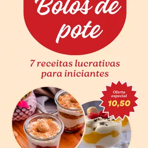 Imagem de capa para o Ebook Receita vip de bolo de pote