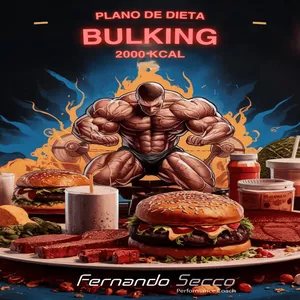 Imagem de capa para o Ebook Plano de Dieta BULKING - 2000 kcal