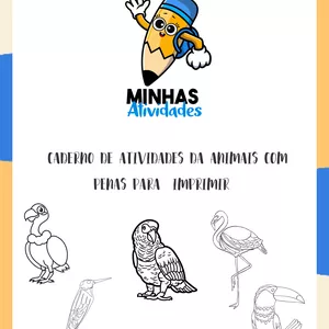 Imagem de capa para o Ebook Caderno de Atividades da Animais Com Penas para Imprimir