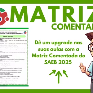 Imagem de capa para o Ebook Matriz comentado do SAEB 2025
