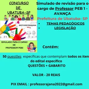 Imagem de capa para o Ebook SIMULADO DE UBATUBA 