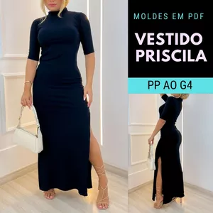 Imagem de capa para o Ebook Molde Vestido Priscila