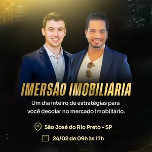 Imagem de capa para o Evento presencial IMERSÃO IMOBILIÁRIA - Decole em 2024!