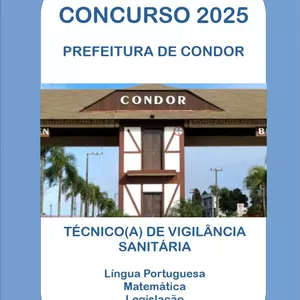 Imagem de capa para o Ebook TÉCNICO VIGILÂNCIA SANITÁRIA CONCURSO 2025 CONDOR-RS
