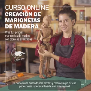 Imagen de portada para Curso online Curso de creación de marionetas de madera 