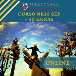 Imagem de Curso NR10 SEP - Sistema Elétrico de Potência criado por THREYNNARE CONSULTORIA E TREINAMENTOS LTDA na hotmart