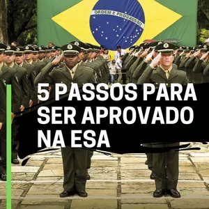 Imagem de capa para o Ebook 5 PASSOS PARA SER APROVADO NA ESA